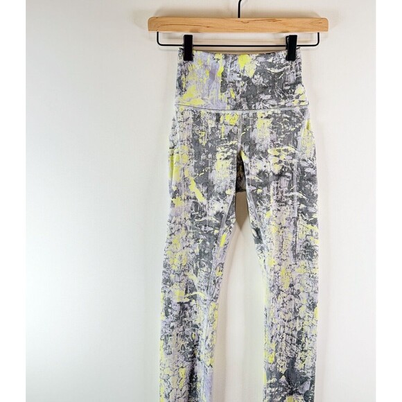 Lululemon Womens Leggings Gray Wunder Train Hi Rise Cinder Grain Smoked Size 2 - Picture 6 of 9